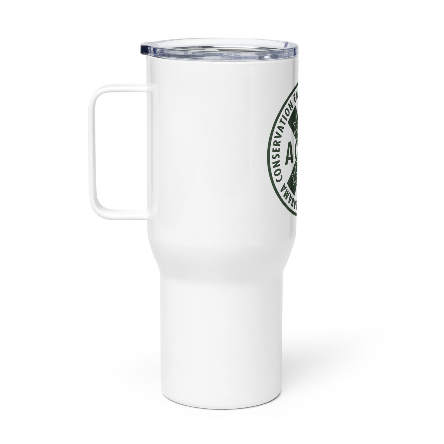 Travel mug with a handle